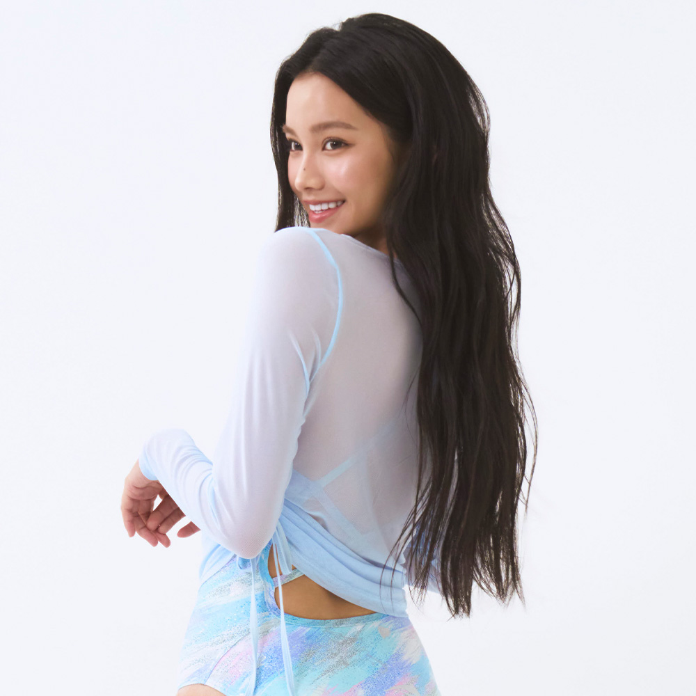 에어리 메쉬 커버업 블루